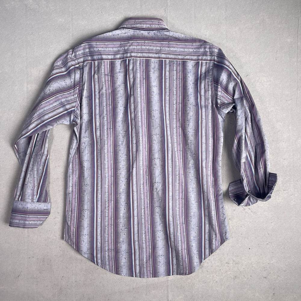 Robert Graham Casual Button Front Oxford Shirt Men Small Long Sleeve‎ Striped - Picture 10 of 11